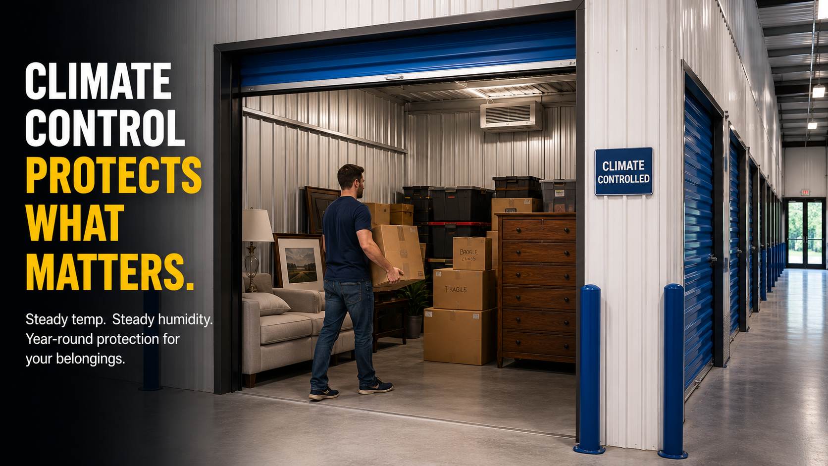 Climate Controlled Storage in Des Moines, IA | Secure Units