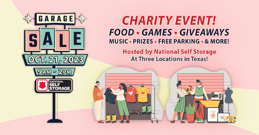 EL Paso Garage Sales (Oct. 21st, 2023) | National Self Storage